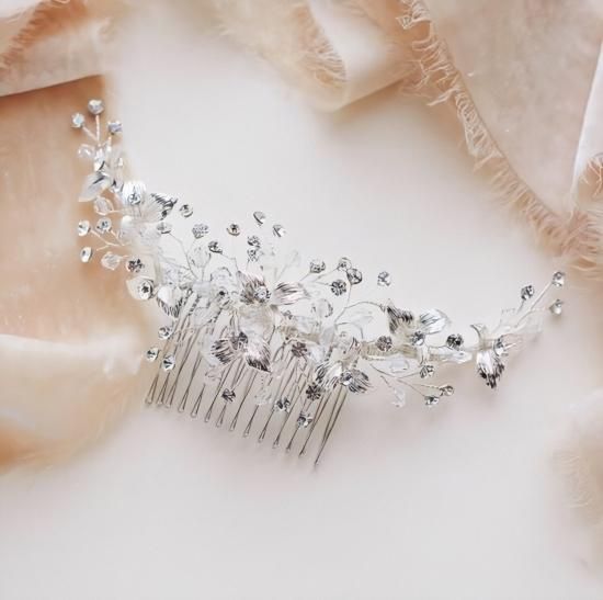 Concetta】スワロフスキーとラインストーンの小枝ヘッドドレス