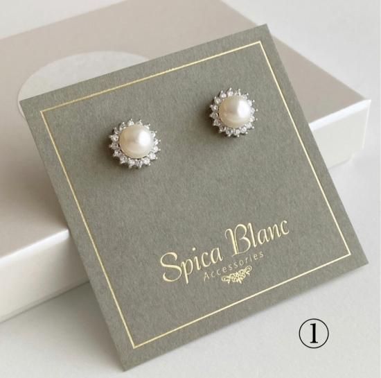 Button】淡水パールのきらめくピアス【Le Petit Spica