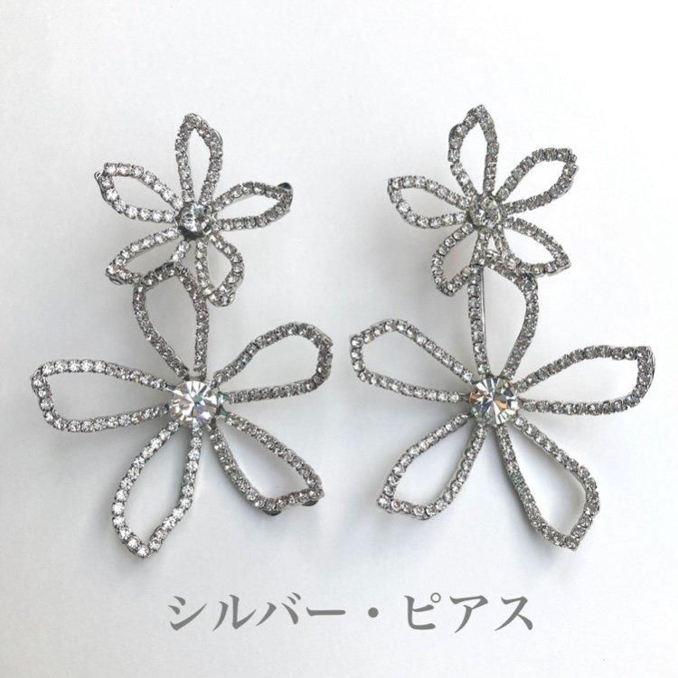 Pavet Dublet Earring シルバーイヤリング