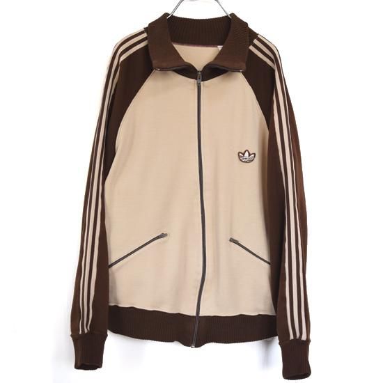 00s adidas セットアップ トラックジャケット フレア こげ茶ブラウン