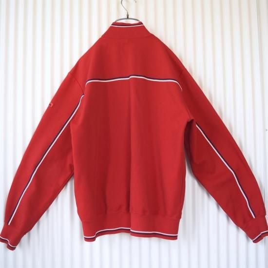 adidas フード付きジャケット ホワイト/レッド/ブラック　古着屋ジャケット adidas フード付きジャケット ホワイト/レッド/ブラック 古着屋