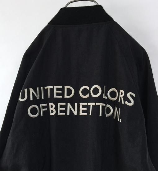 Benetton Formula フリース×キルト袖ワッペン コート 緑×黒 Benetton Formula フリース×キルト袖ワッペン コート 緑×黒