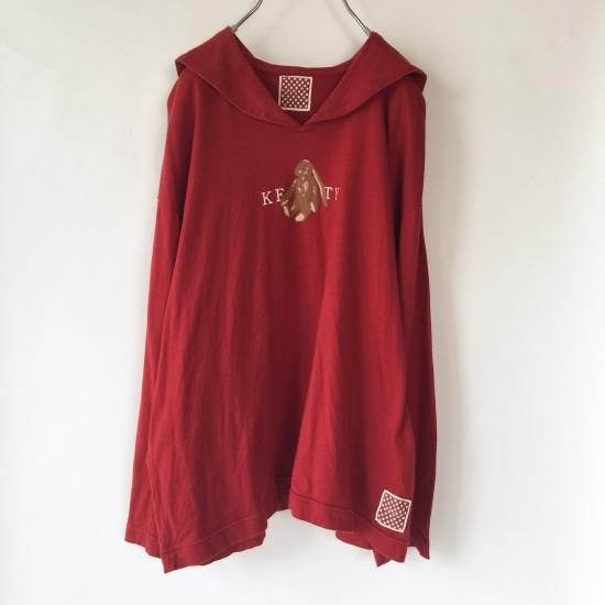 Ketty うさぎプリントセーラー襟トップス 赤 古着屋マッシュ かわいくて安い古着のお通販 Ketty うさぎプリントセーラー襟トップス 赤 古着屋マッシュ かわいくて安い古着のお通販
