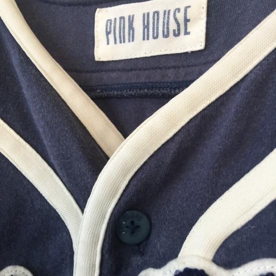 PINK HOUSE ワッペンベースボールT ネイビー -古着屋マッシュ