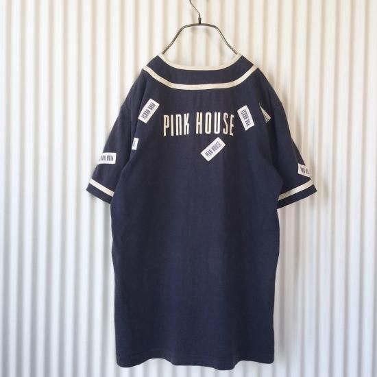 PINK HOUSE ワッペンベースボールT ネイビー -古着屋マッシュ