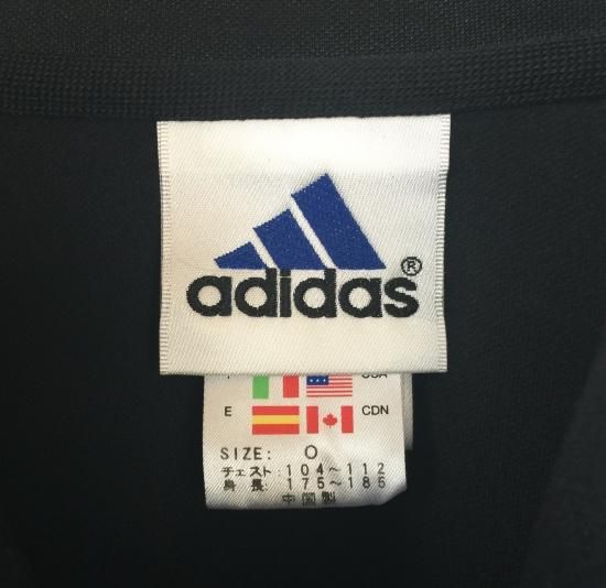adidas 太3本ライントラックジャケット 黒×白 size:O-古着屋マッシュ adidas 太3本ライントラックジャケット 黒×白 size:O-古着屋マッシュ