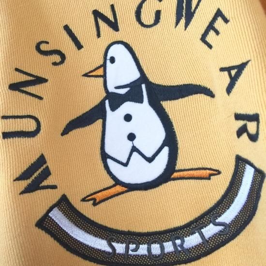 MUNSING タキシードペンギン刺繍 綿ニットトレーナー-古着屋マッシュ