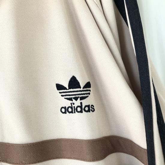 adidas トラックジャケット トレフォイル/ライトベージュ- 古着 adidas トラックジャケット トレフォイル/ライトベージュ- 古着