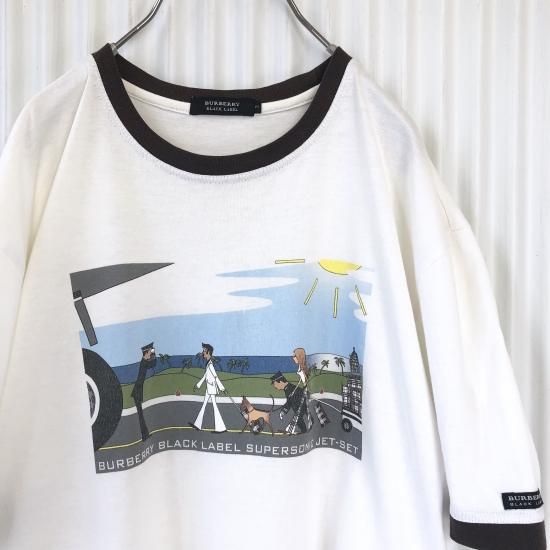 BURBERRY BLACK LABEL /SUPER SONIC JET-SET Tシャツ -古着屋マッシュ