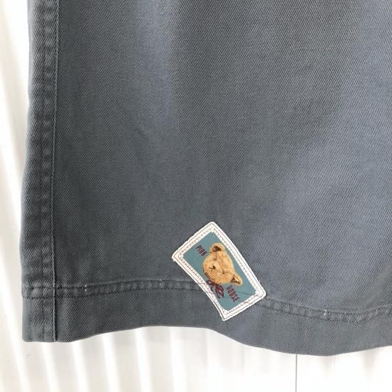 ピンクハウス❤️【未着用】くまちゃんワッペン付きサロペットスカート❤️ クマ葡萄プリントパッチワークスカート （ロング・マキシ丈