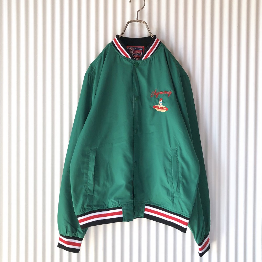 Aymmy ホットドッグと女の子刺繍スタジャン- 古着屋マッシュ