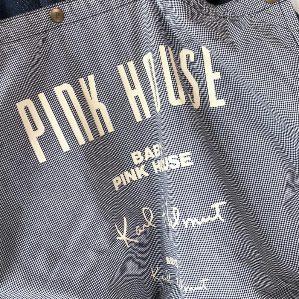 PINK HOUSE ギンガムゼッケンMA-1タイプブルゾン -古着屋マッシュ PINK HOUSE ギンガムゼッケンMA-1タイプブルゾン -古着屋マッシュ