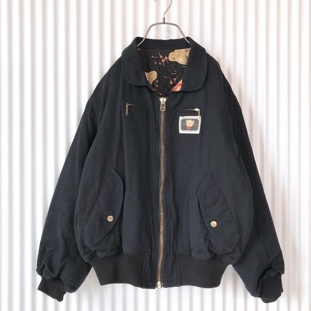 ♡ WONDERFUL WORLD くま 刺繍 キルティング ブルゾン ♡ ♡ WONDERFUL WORLD くま 刺繍 キルティング ブルゾン ♡