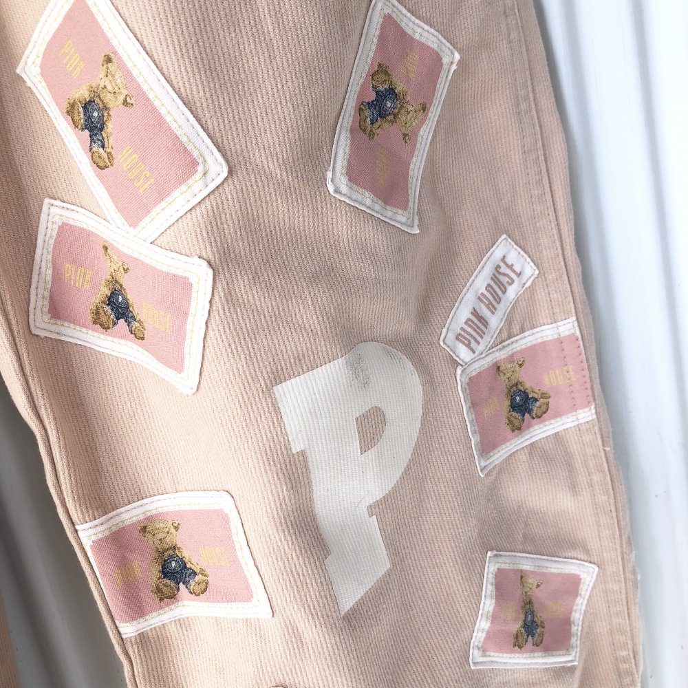 PINK HOUSE ピンクハウス 熊 白くまワッペン ジャンパースカート - その他