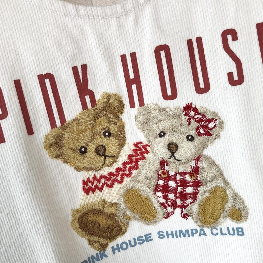 柔らかい PINK 古着屋マッシュ ペアくま刺繍ジャンパースカート- HOUSE スカート