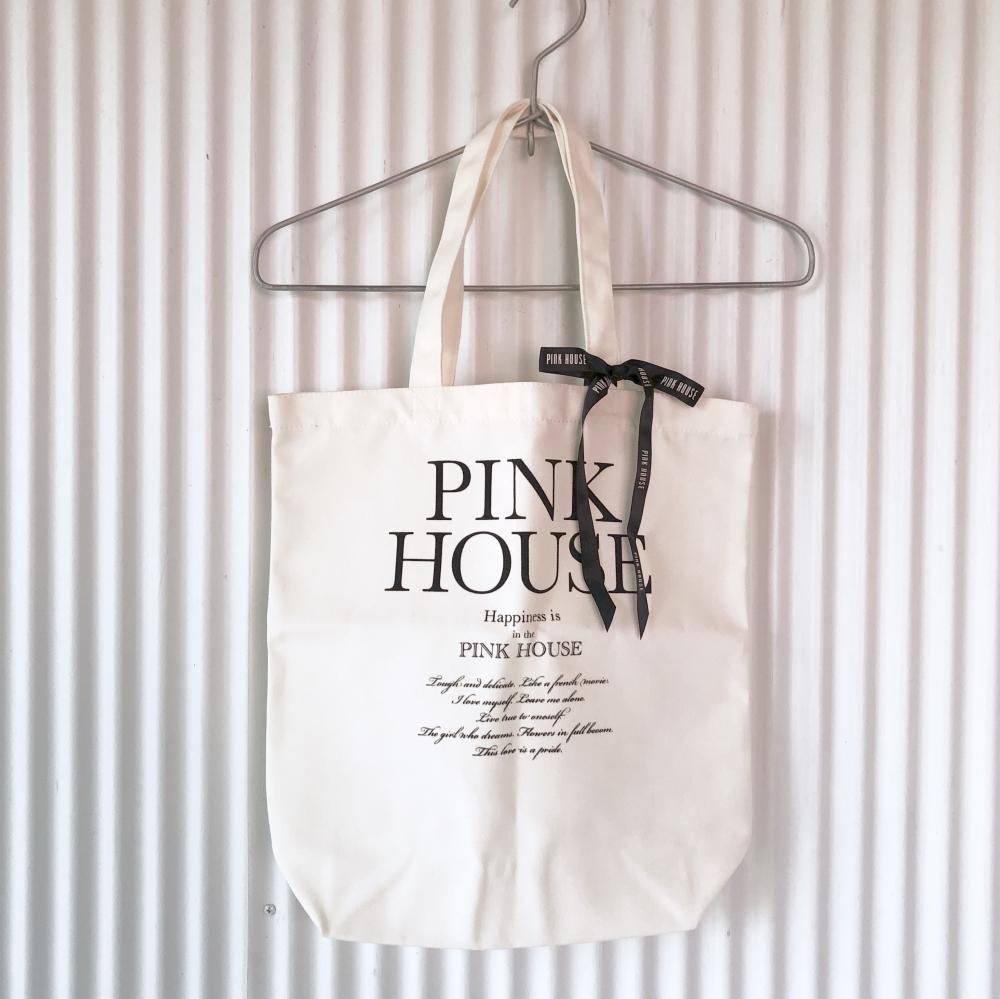 PINK HOUSE モノトーンリボントートバッグ- 古着屋マッシュ PINK HOUSE モノトーンリボントートバッグ- 古着屋マッシュ