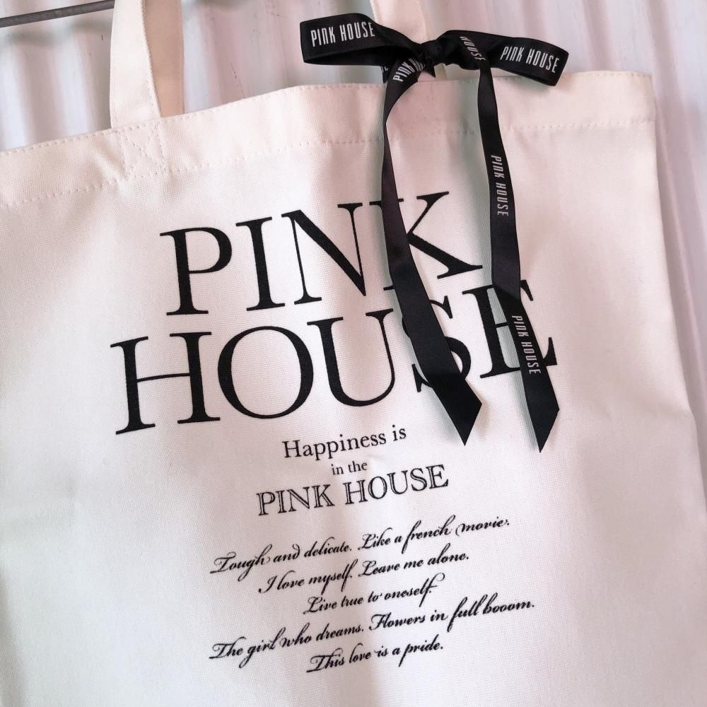 PINK HOUSE モノトーンリボントートバッグ- 古着屋マッシュ PINK HOUSE モノトーンリボントートバッグ- 古着屋マッシュ