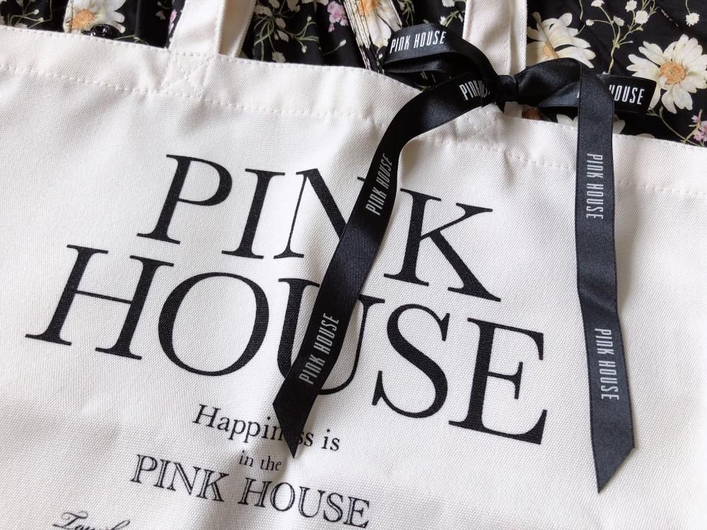 PINK HOUSE モノトーンリボントートバッグ- 古着屋マッシュ PINK HOUSE モノトーンリボントートバッグ- 古着屋マッシュ