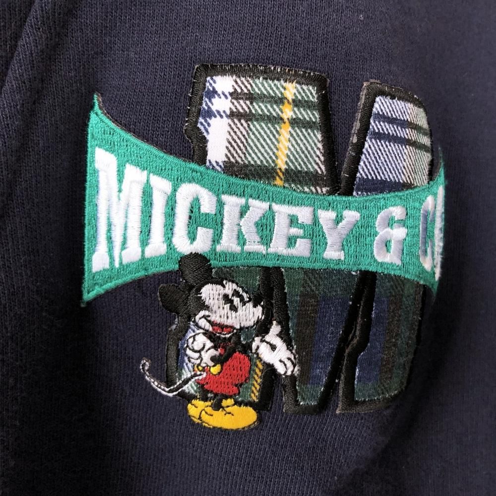 MICKEY&Co.刺繍 タータンチェックフードスウェット-古着屋マッシュ