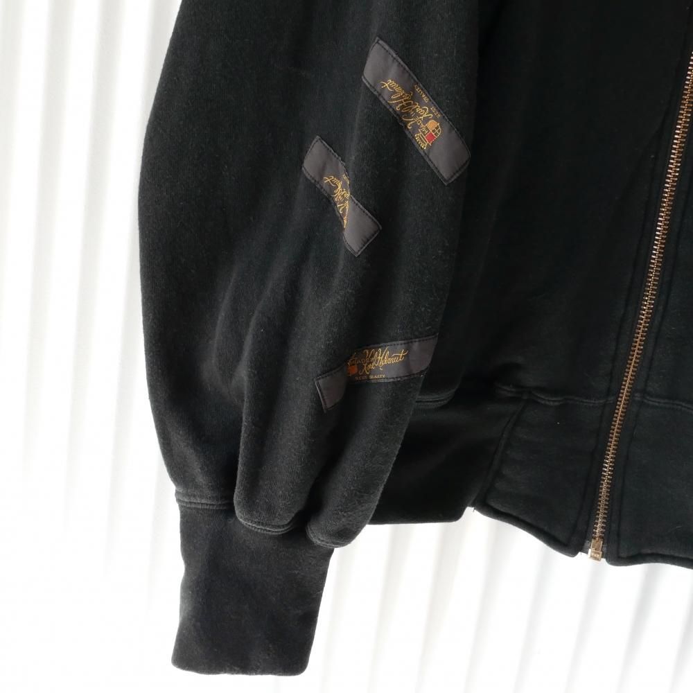 Karl Helmut スウェット ジップアップ 黒 カールヘルム Karl Helmut 変形セーラーフード ジップスウェット-古着屋マッシュ