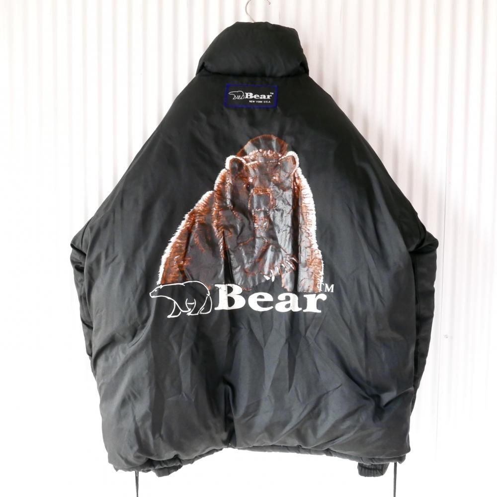 bear USA 90s ベアー リバーシブル ダウンジャケット 熊 プリント-