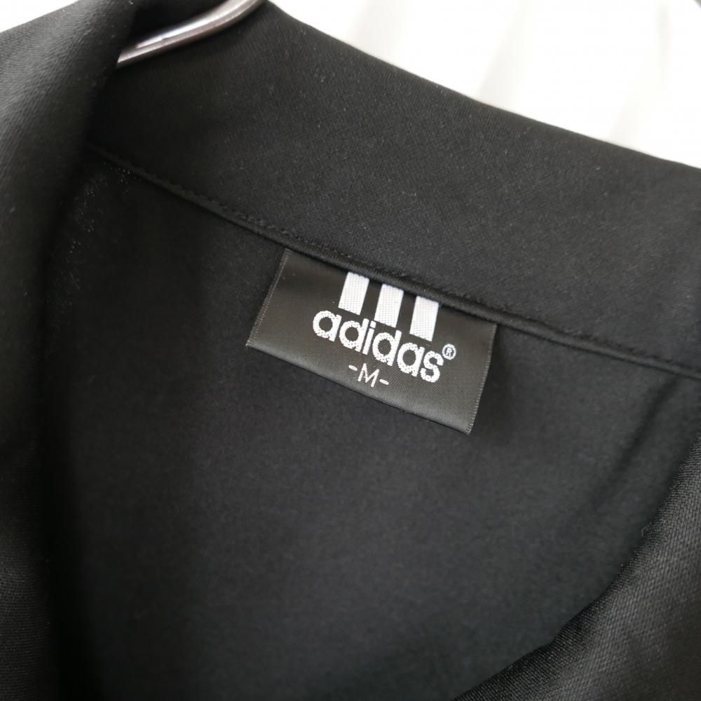 adidas トレフォイル刺繍3ライントラックジャケット/黒赤-古着屋 adidas トレフォイル刺繍3ライントラックジャケット/黒赤-古着屋