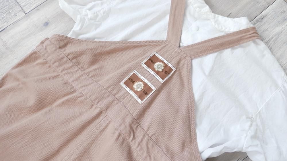 【希少】KETTY ケティ ジャンパースカート ワッペン 刺繍 くま 希少】KETTY ケティ ジャンパースカート ワッペン 刺繍 くま
