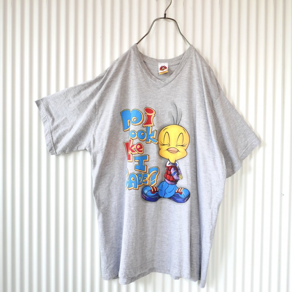 LOONEY TUNES ごきげん×不機嫌トゥイーティー前後Tee-古着屋マッシュ