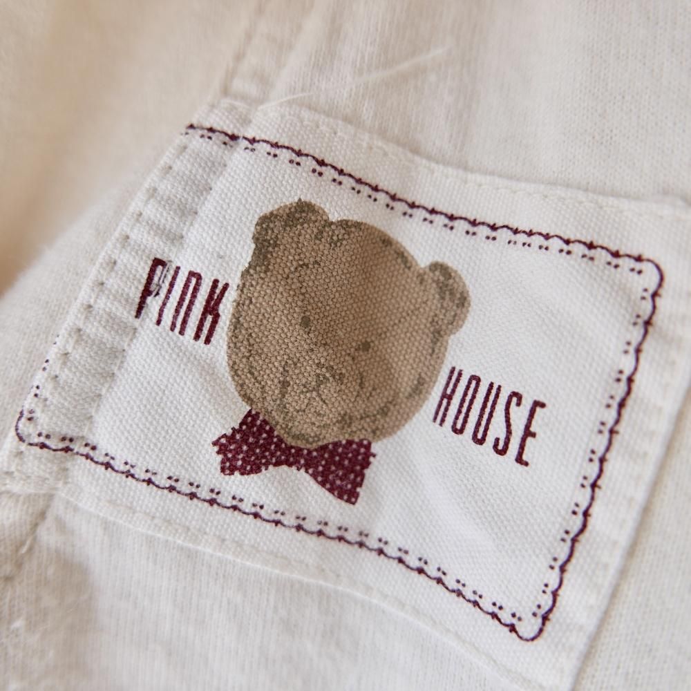 愛用 ピンクハウス くまちゃんワッペン カットソー アカ M Tシャツ