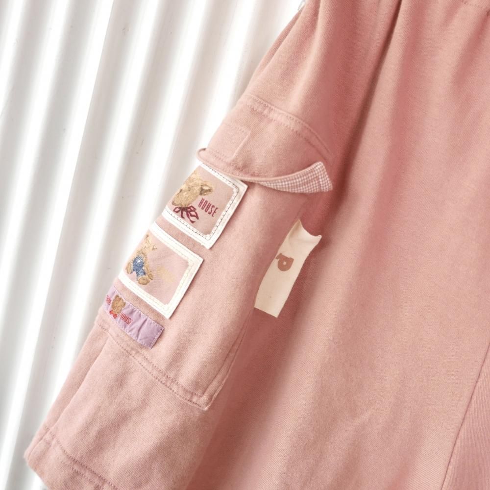PINK HOUSE くまちゃんワッペンスウェットパンツ/くすみピンク-古着屋マッシュ