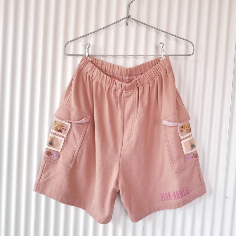 PINK HOUSE くまちゃんワッペンスウェットパンツ/くすみピンク PINK HOUSE くまちゃんワッペンスウェットパンツ/くすみピンク