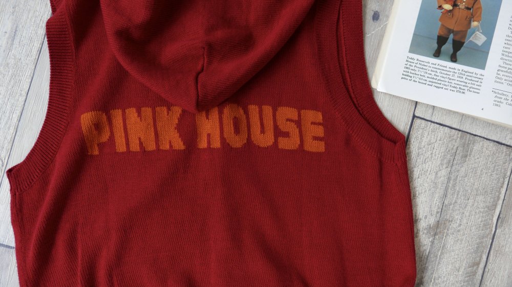 PINK HOUSE キューピー刺繍サマーニットベスト－古着屋マッシュ