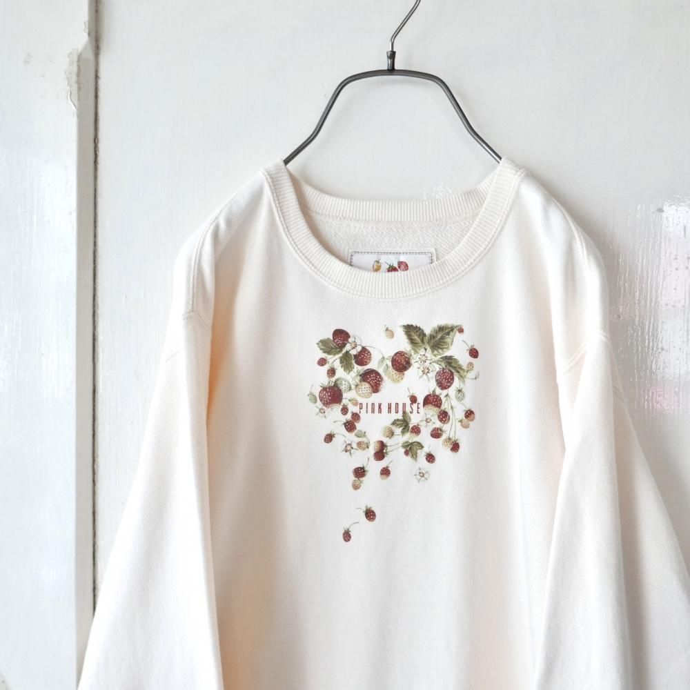 PINK HOUSE野いちごとロゴのスウェット－古着屋マッシュ