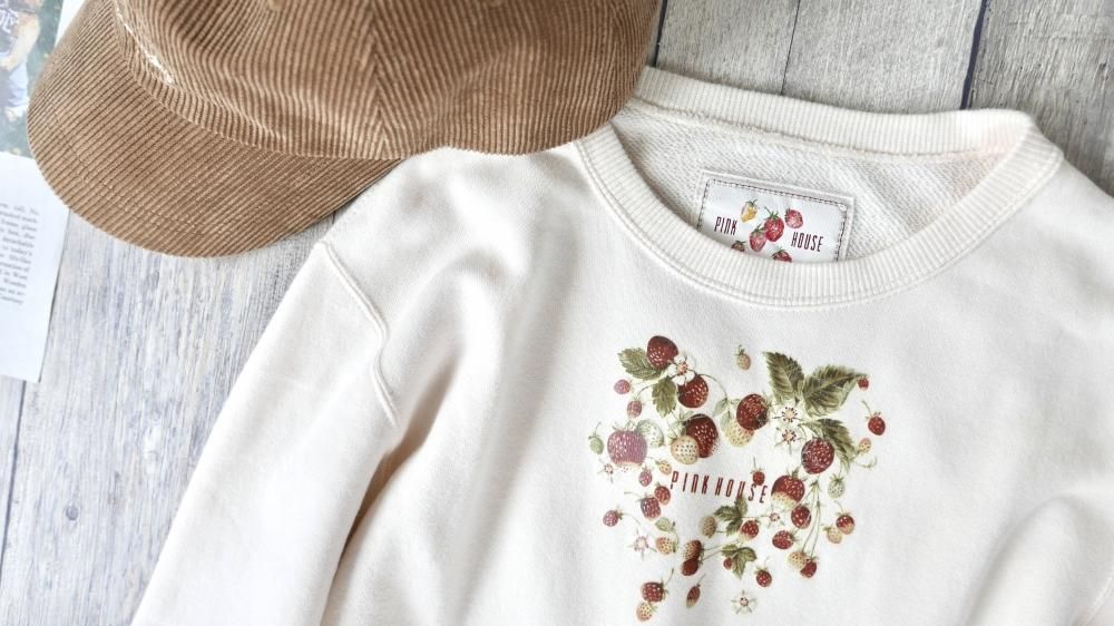PINK HOUSE野いちごとロゴのスウェット－古着屋マッシュ