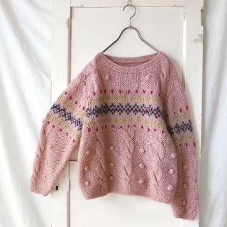 Antique girly pattern knit