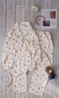 アツキオオニシ パジャマ 未使用 アツキオオニシ パジャマ いちご ストロベリー ベージュ