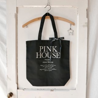 PINK HOUSE 黒リボン ロゴトートバッグ/ブラック