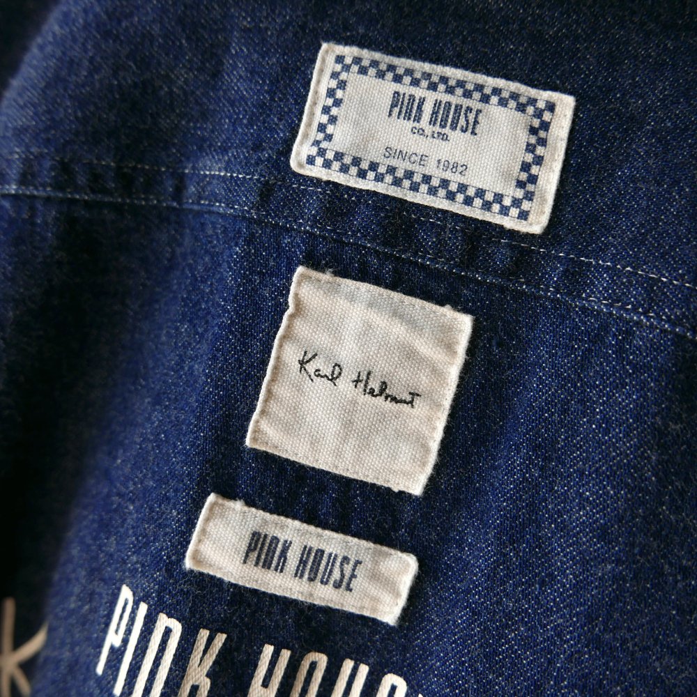 Karl Helmut オールスターワッペン×バックロゴ シャツフーディ-古着屋