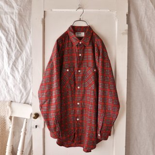 Tartan check flannel shirt/RED