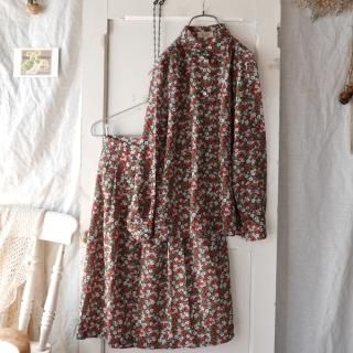 在庫限り ワンピース 花柄 ノーカラー半袖ワンピース 古着女子 1点物 アンティークレトロ 古着 Tsuuhan Gekiyasu 在庫限り ワンピース 花柄 ノーカラー半袖ワンピース 古着女子 1点物 アンティークレトロ 古着 Tsuuhan Gekiyasu