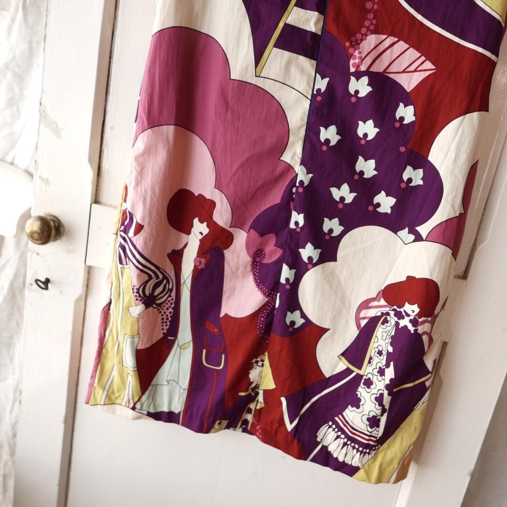 モダンガールワンピース 4 ピンク Kim's Boutique モダンガールプリントワンピース-古着屋マッシュ