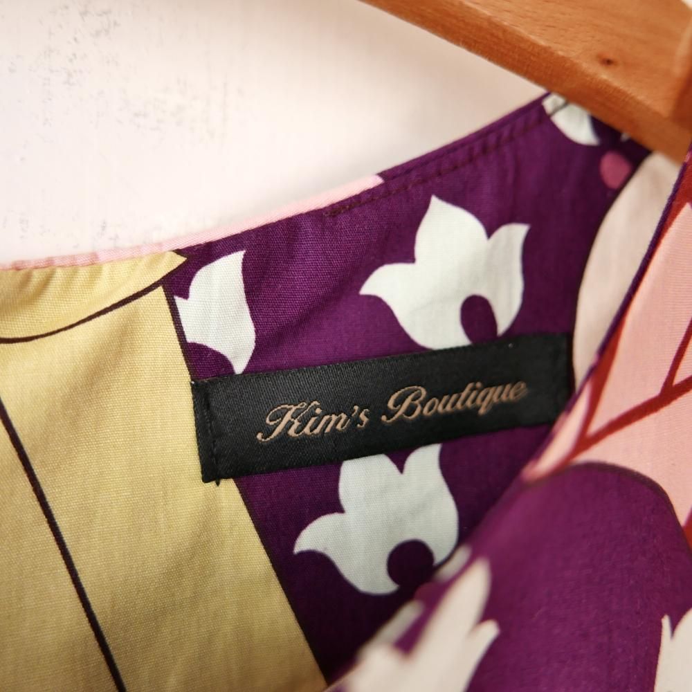 モダンガールワンピース 4 ピンク Kim's Boutique モダンガールプリントワンピース-古着屋マッシュ