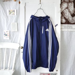 <img class='new_mark_img1' src='https://img.shop-pro.jp/img/new/icons13.gif' style='border:none;display:inline;margin:0px;padding:0px;width:auto;' />adidas 3ラインナイロンクジャケット/Navy