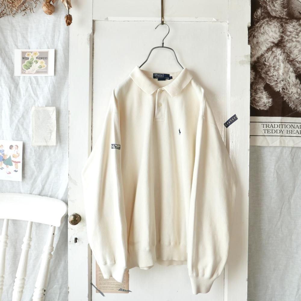 Polo Ralph Lauren 襟付きハーフボタンスウェット-古着屋マッシュ Polo Ralph Lauren 襟付きハーフボタンスウェット-古着屋マッシュ