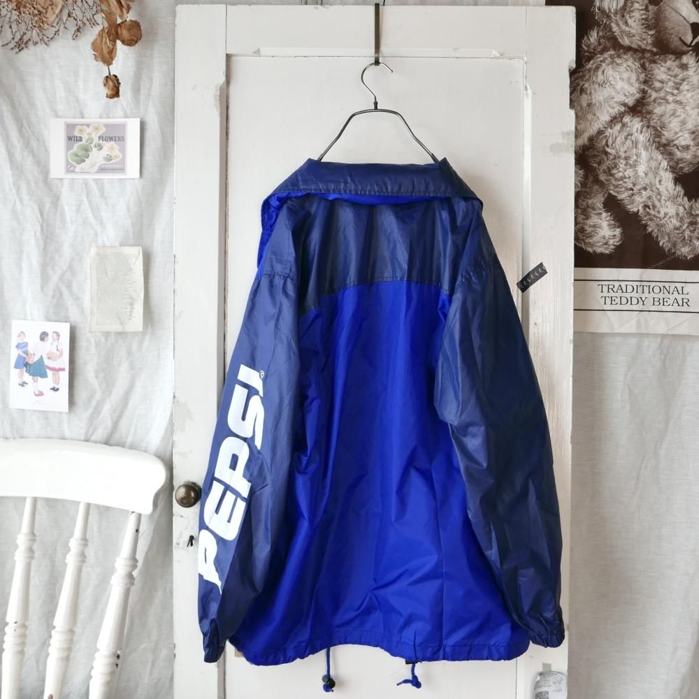 PEPSI 袖ロゴ×刺繍 ナイロンジャケットー古着屋マッシュ