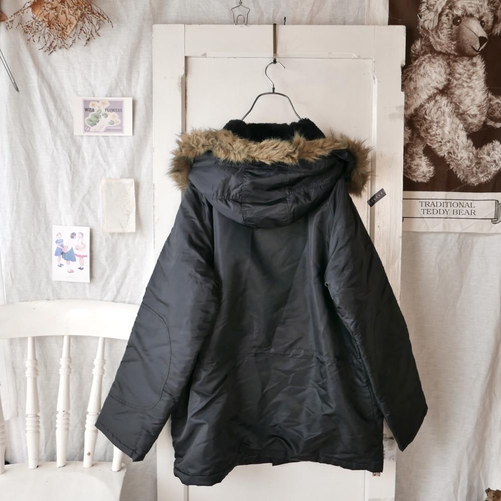 N-3B フライトジャケット/BLACK/XL-古着屋マッシュ N-3B フライトジャケット/BLACK/XL-古着屋マッシュ