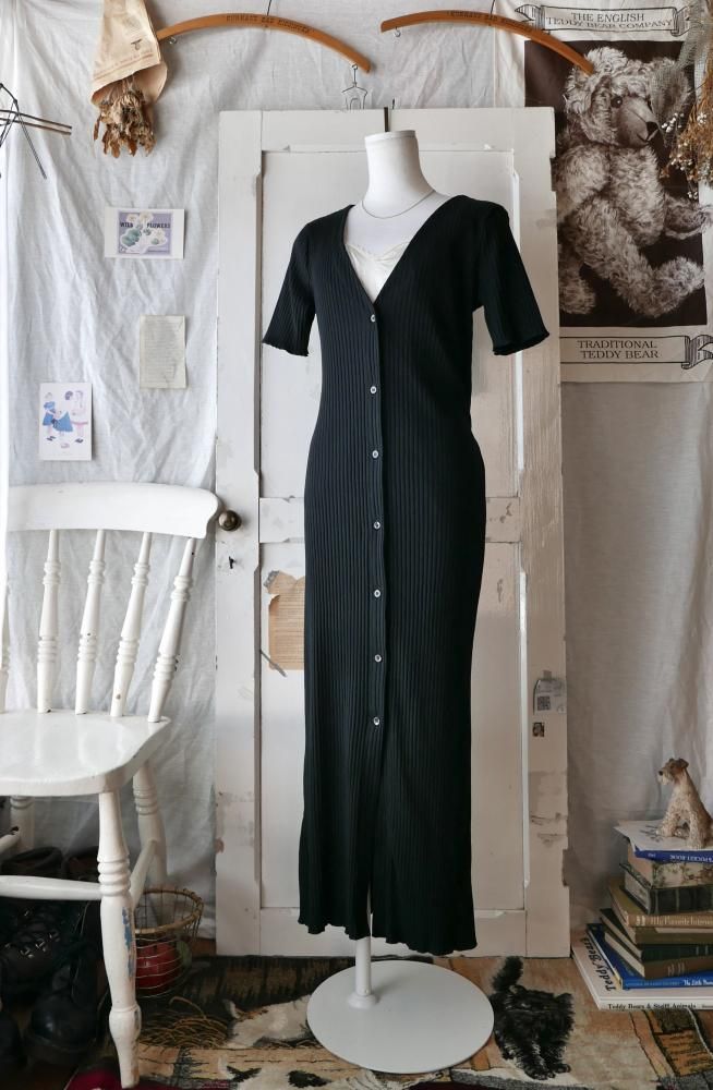 ZARA リブタイトロングワンピース－古着屋マッシュ