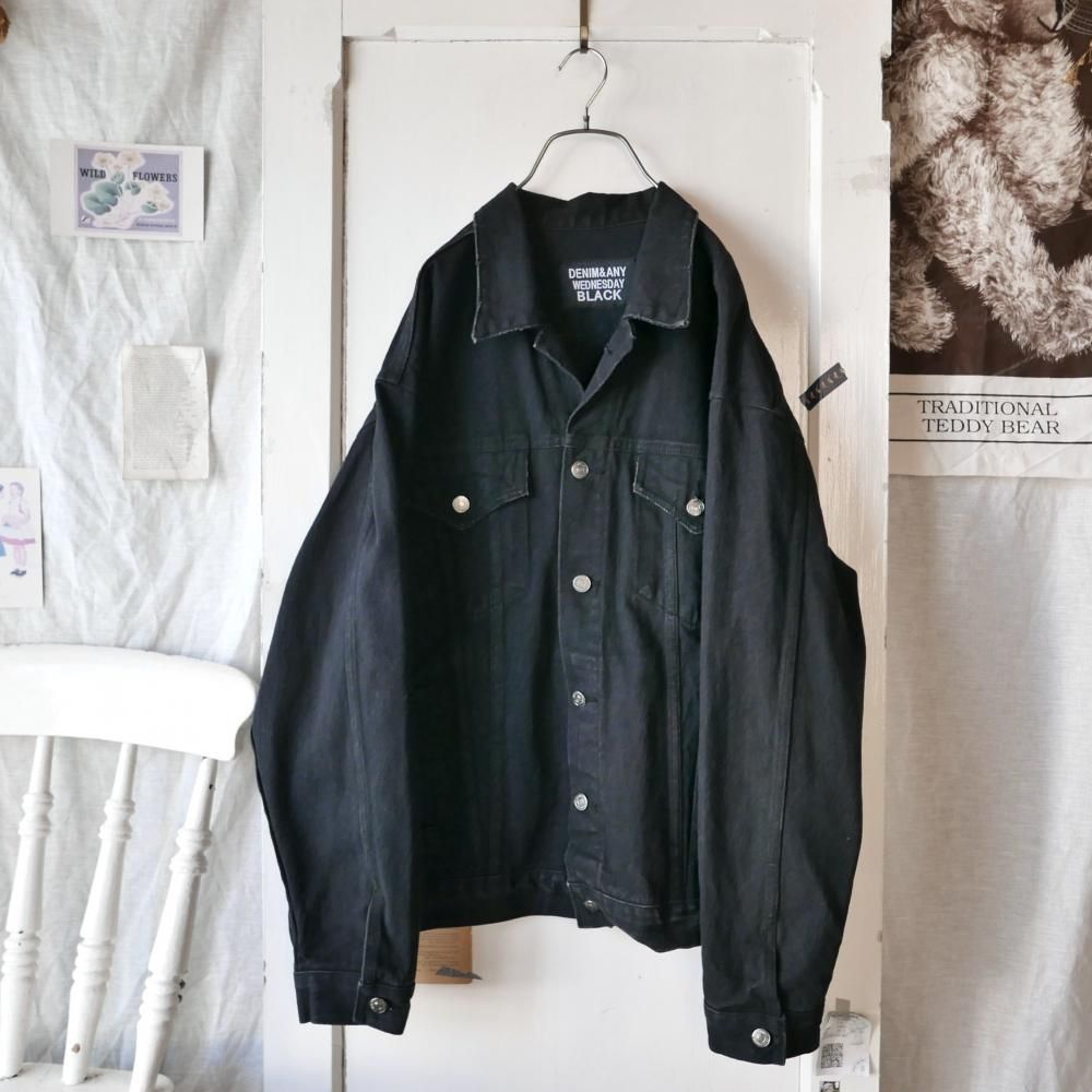 DENIN＆ANY WEDNESDAY BLACK デニムジャケットー古着屋マッシュ