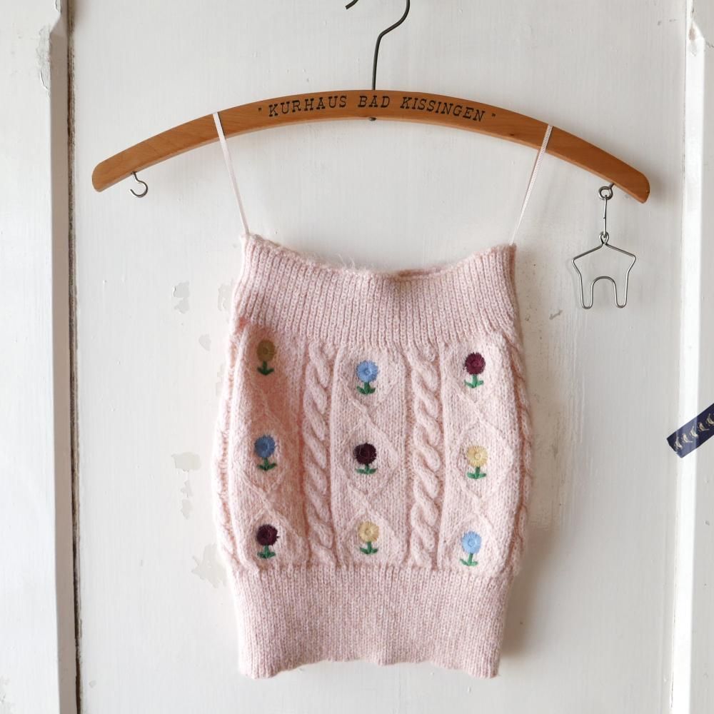 ZARA フラワー刺繍ニットアンサンブル ー古着屋マッシュ