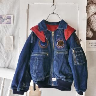 80`s PINK HOUSE Pロゴゼッケン 2wayフードブルゾンー古着屋マッシュ 80`s PINK HOUSE Pロゴゼッケン 2wayフードブルゾンー古着屋マッシュ